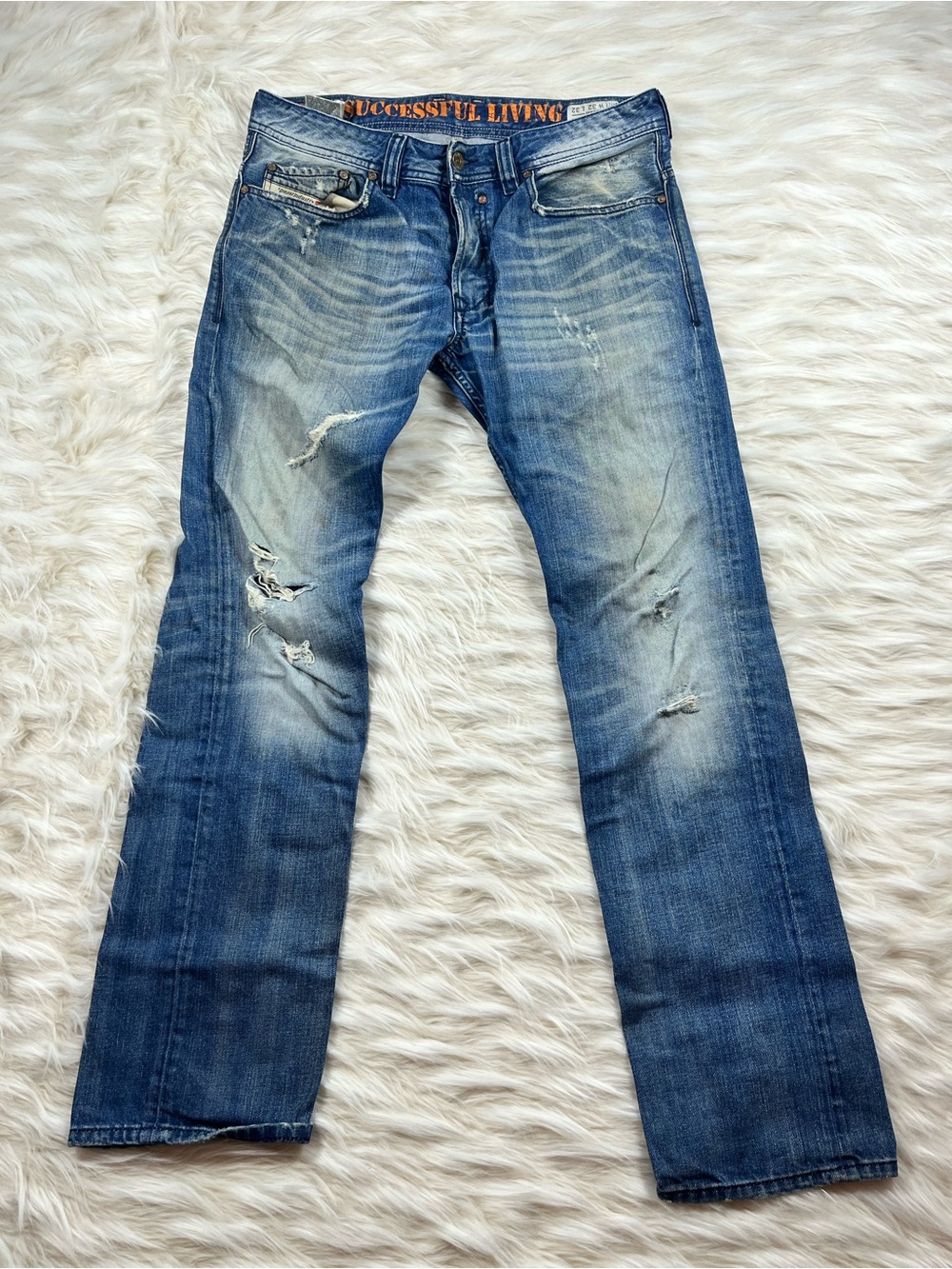 Diesel Safado Jeans Men's 32x32 Mid Rise Slim Fit Medium Wash